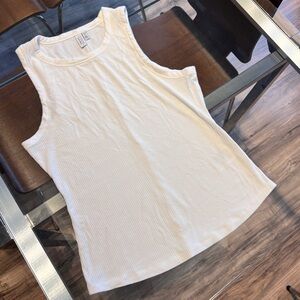 & Other Stories Off-White Ribbed Tank Top